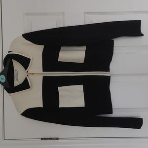 Zara knit black and cream Cardigan